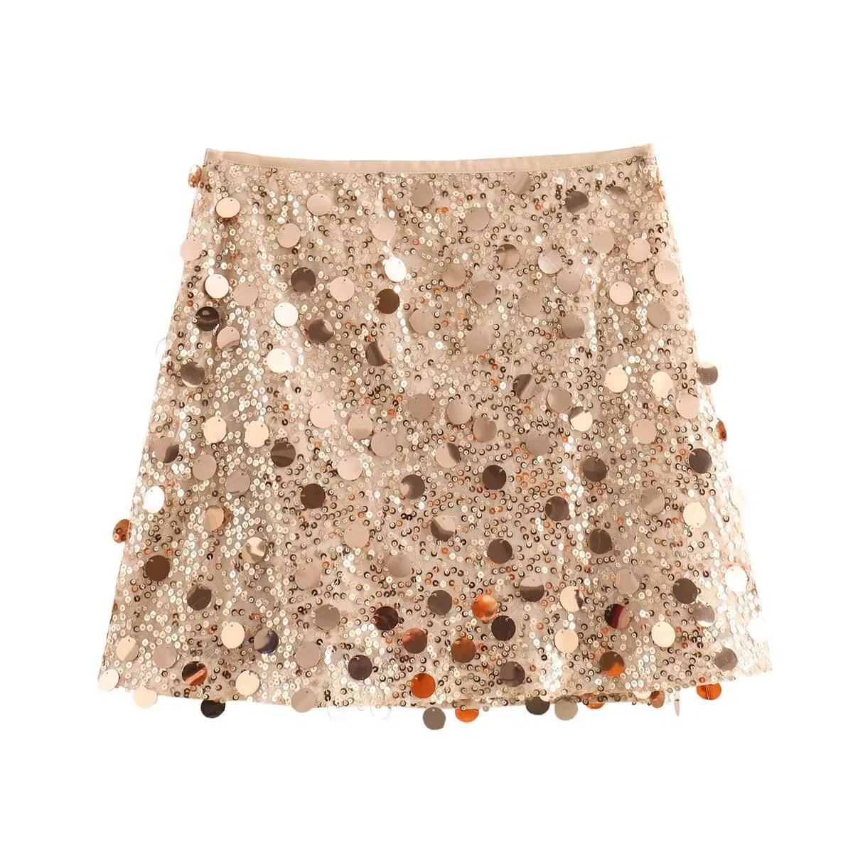Falda mini de lentejuelas para mujeres, ropa de fiesta brillante, elegante estilo francés, falda de moda, vestido para mujeres, fábrica de personalización OEM ODM al por mayor