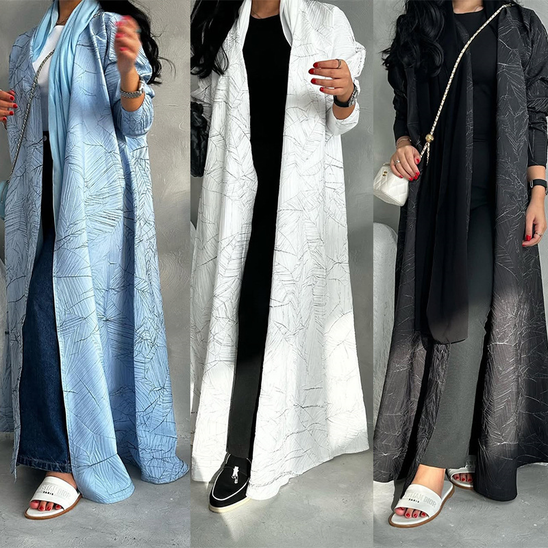 Vestido musulmán de lujo negro para mujeres, vestido con cuentas, bata de Dubái