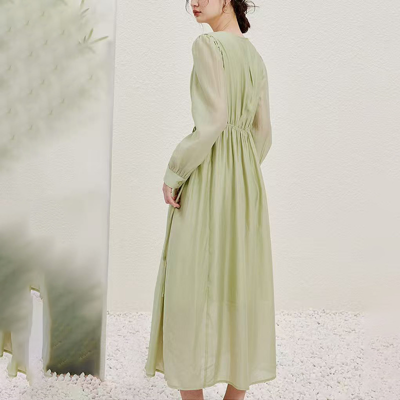 Vestido de lujo con cordones de línea delgada estilo francés para mujeres