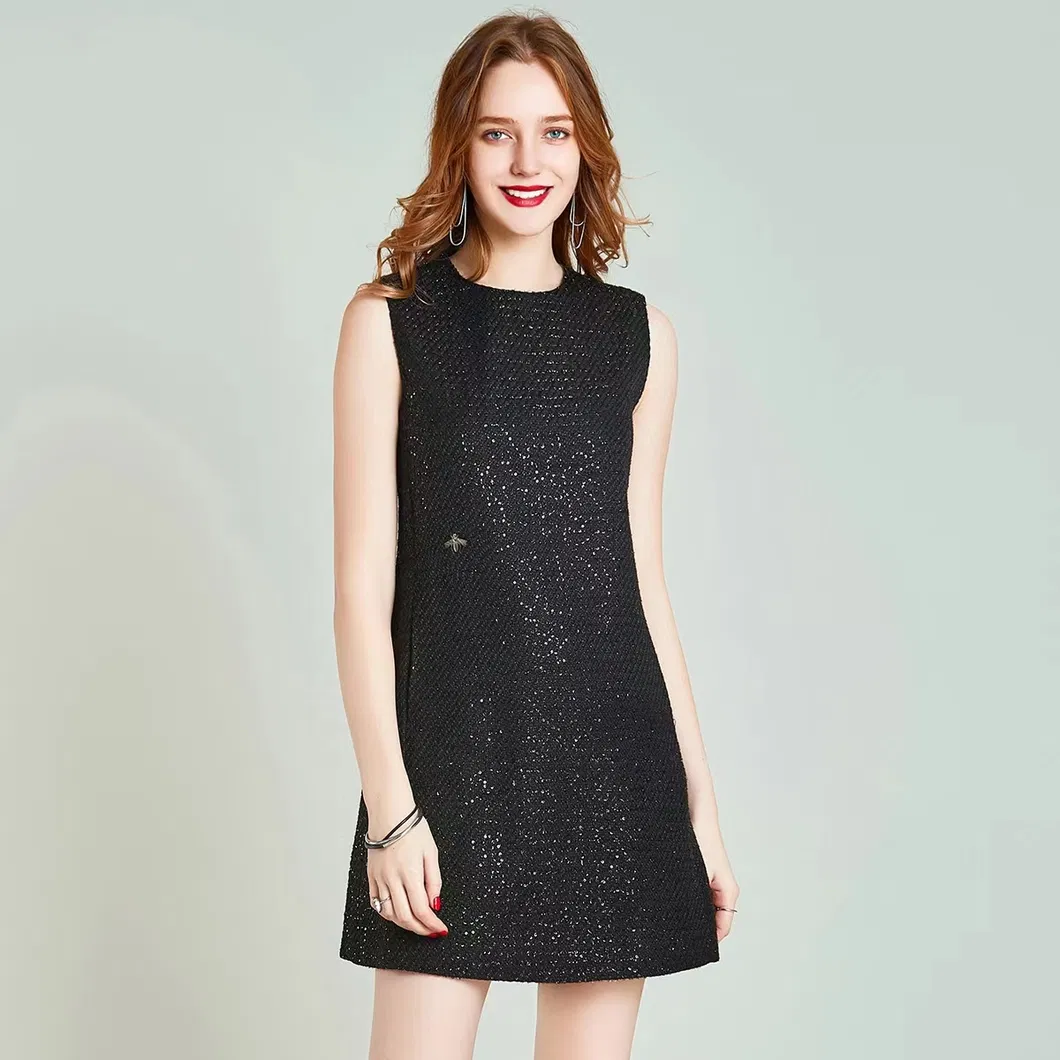 Ropa de vestidos de noche para mujeres al por mayor, vestido de fiesta sexy de lujo con lentejuelas fragantes