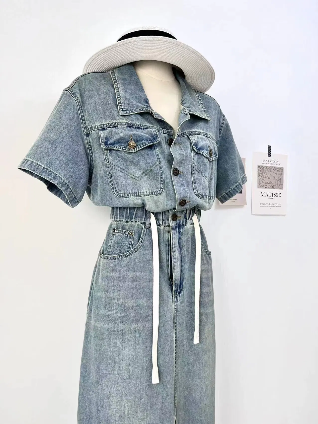 Nuevas llegadas ropa fabricante de China venta al por mayor ropa personalizada vestido de club sexy para mujeres vestido de jeans de verano