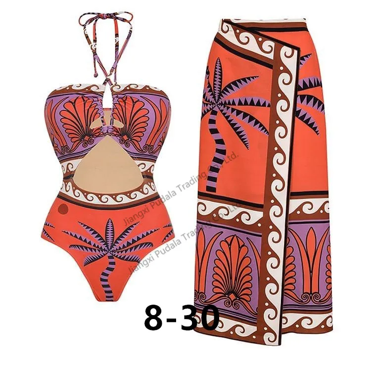 Estilo sexy mujeres sólido vestido de baño cubre bikini falda envolvente