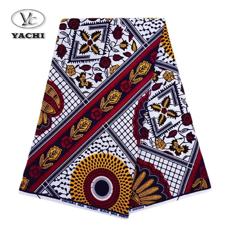 Tela de cera de algodón impresa Estilos africanos Vestidos para ropa de mujeres