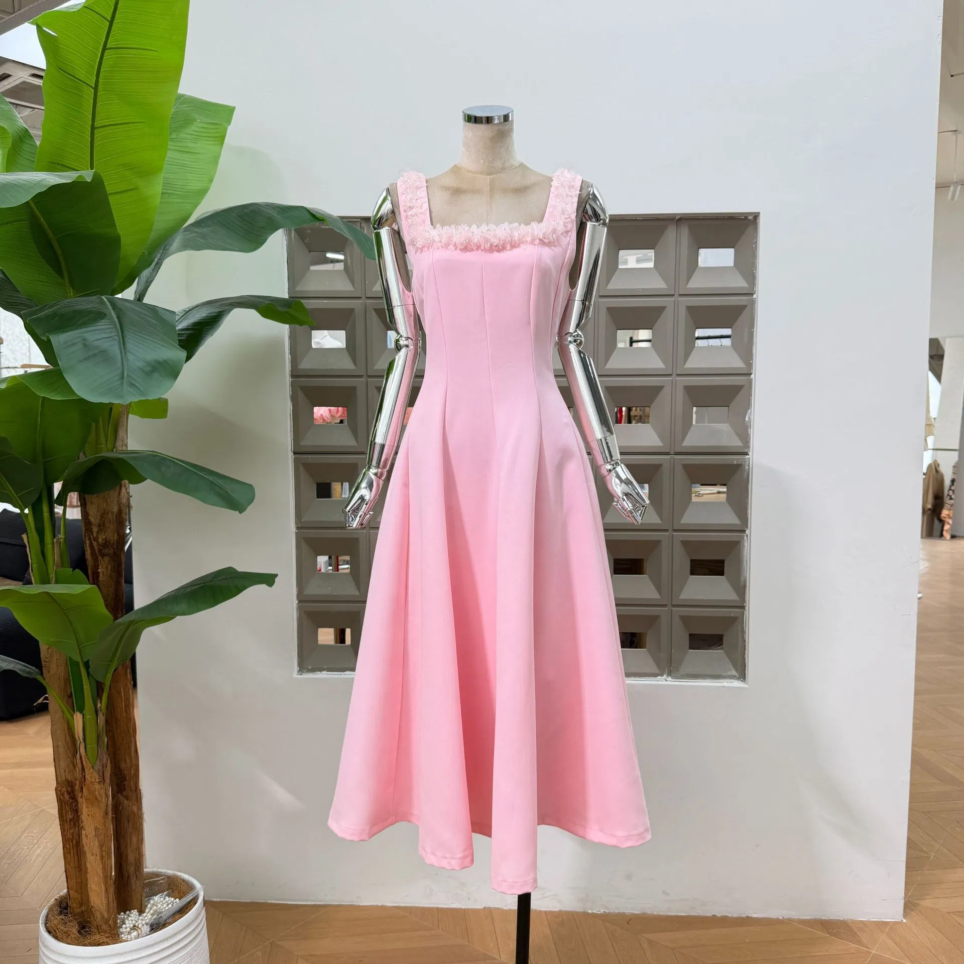 Vestido de noche de alta calidad para mujer, ajustado, de moda, color sólido, vestido largo