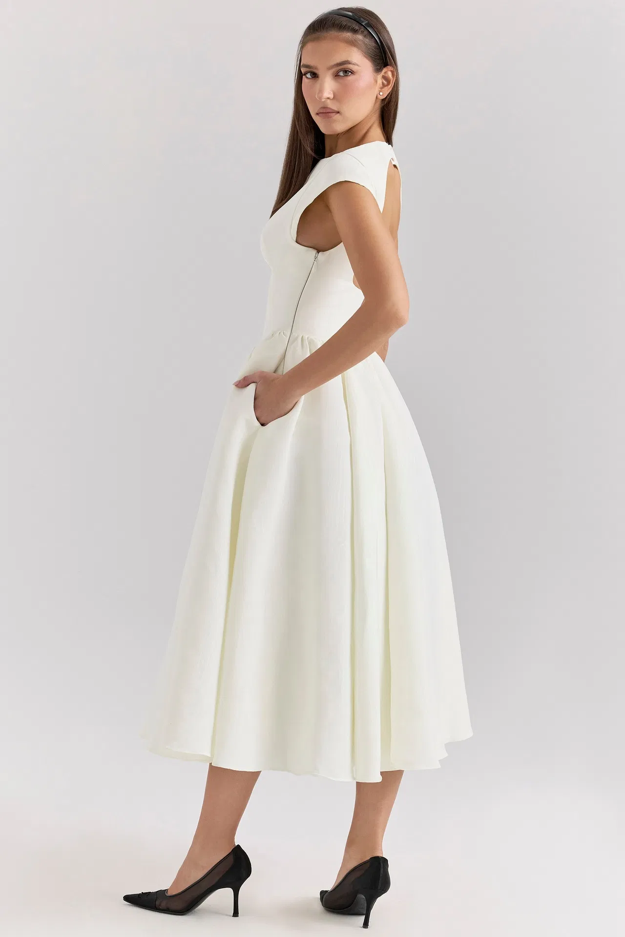 Vestido de verano sin mangas de estilo francés elegante para mujeres
