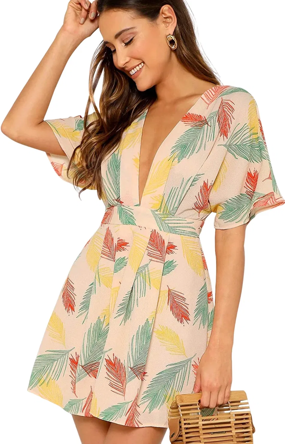 Vestido de playa floral sexy para mujeres de primavera y verano, ropa disponible para diseño de ropa personalizada, impresión de logotipo de marca, precio al por mayor