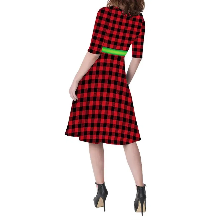 Presentación trasera del vestido de navidad