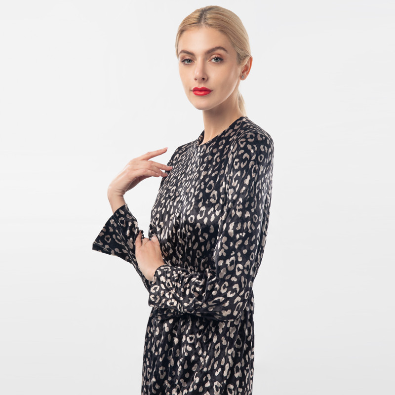 Nuevo diseño elegante vestido midi impreso para mujeres