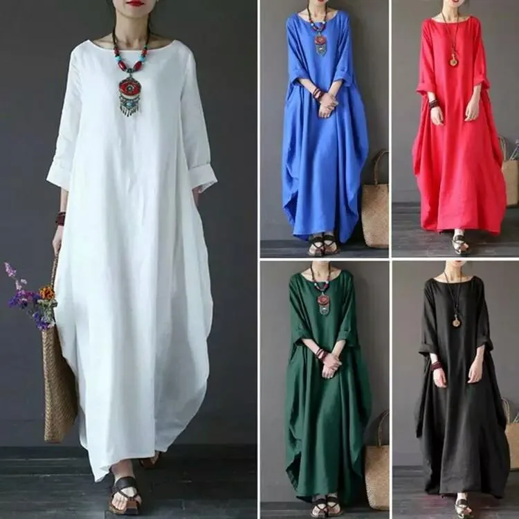 Vestido de verano manga larga