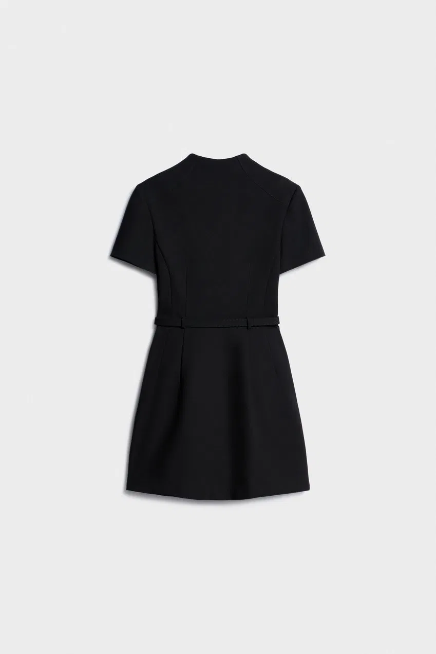 Vestido de traje corto con botones frontales de diseño para mujeres