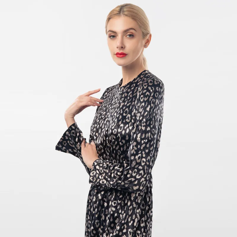 Nuevo diseño elegante vestido midi impreso para mujeres