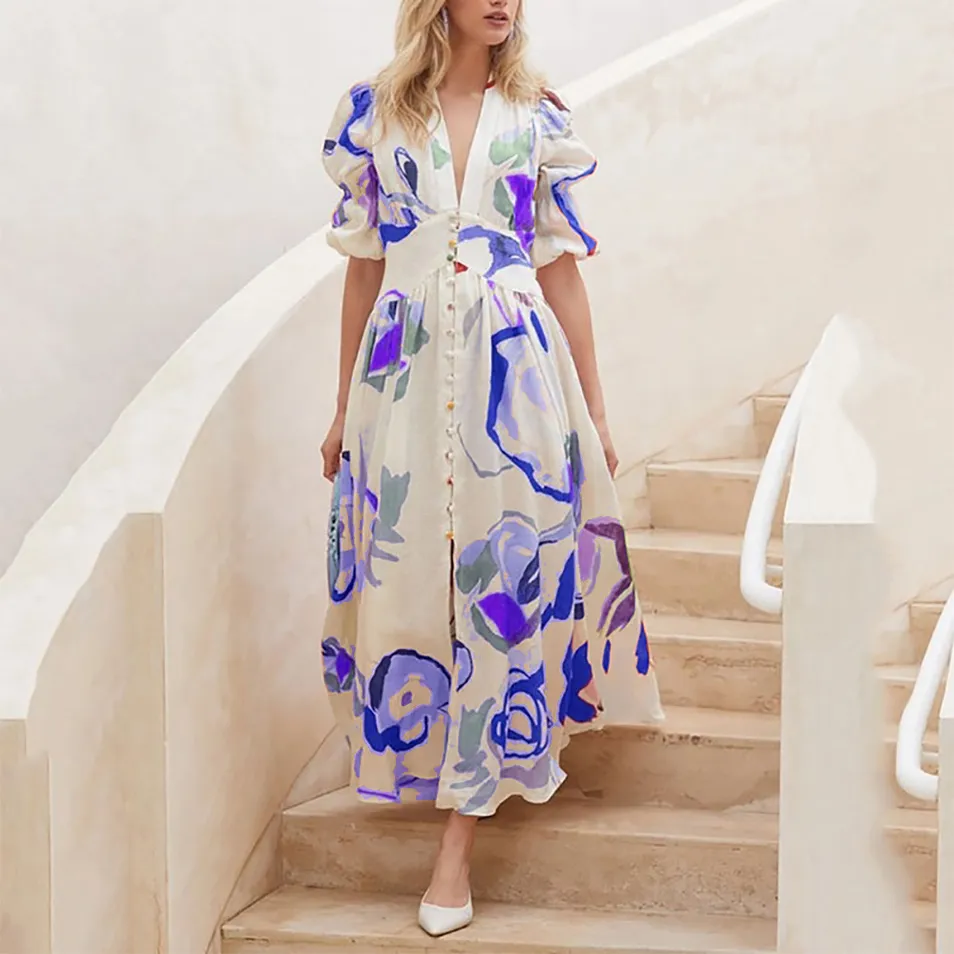 Vestido de playa de gasa elegante para mujeres - Look perfecto de primavera y verano