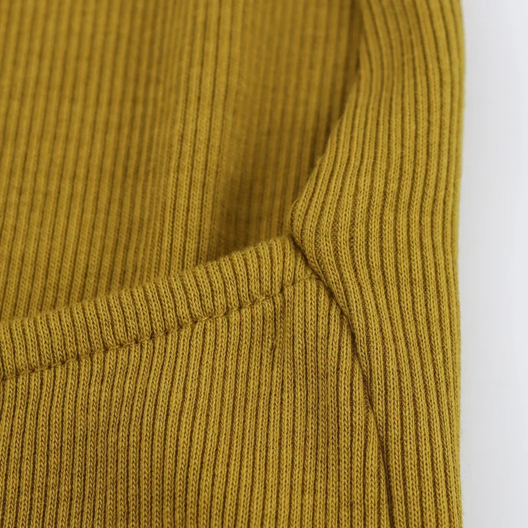 Vestido Sexy de Moda de Punto Acanalado