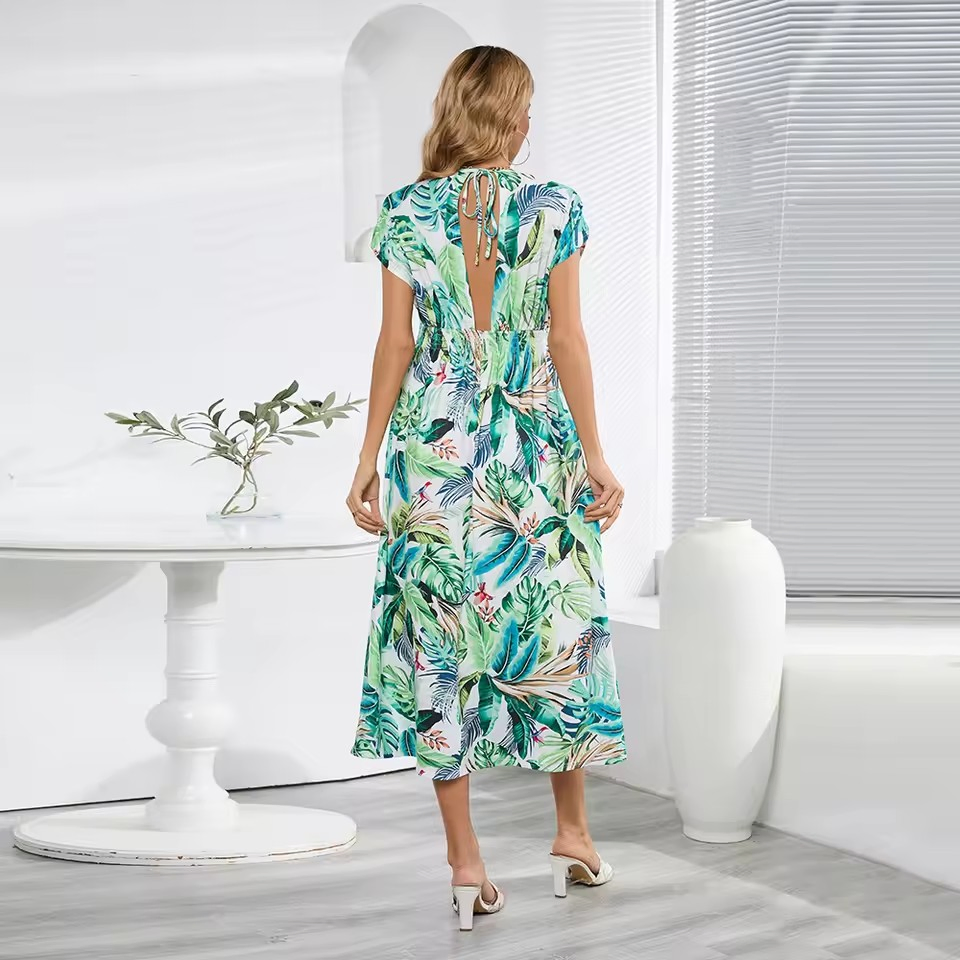 Ropa de trabajo personalizada para mujeres, vestidos bohemios retro, al por mayor para el verano