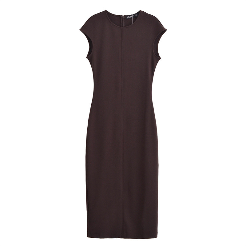 Vestido Casual para Mujeres Nuevo Vestido de Primavera para Estilo Europeo y Americano de Mujeres Sin Mangas Diseño Slim de Temperamento Niche
