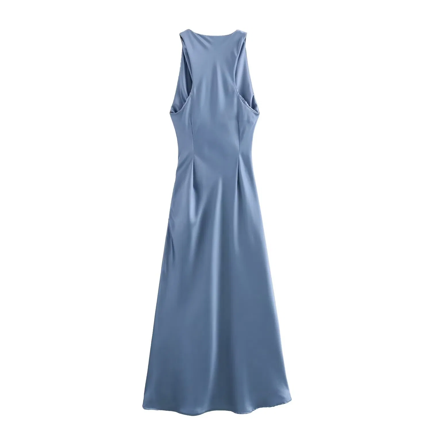 Vestido MIDI de satén elegante estilo francés para mujeres, ajuste slim, textura sedosa, estilo boutique, moda inspirada en Francia, vestido de boda, personalización OEM ODM Europa