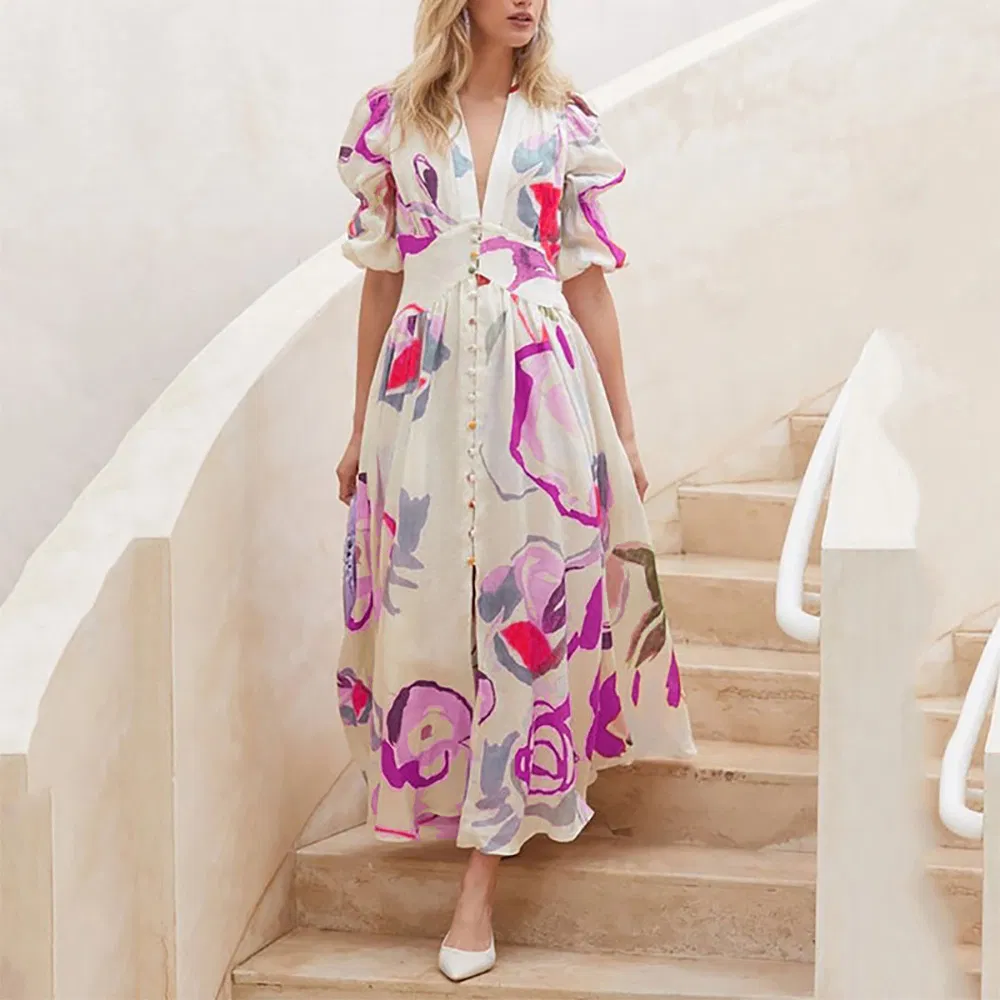 Vestido de playa de gasa elegante para mujeres - Look perfecto de primavera y verano
