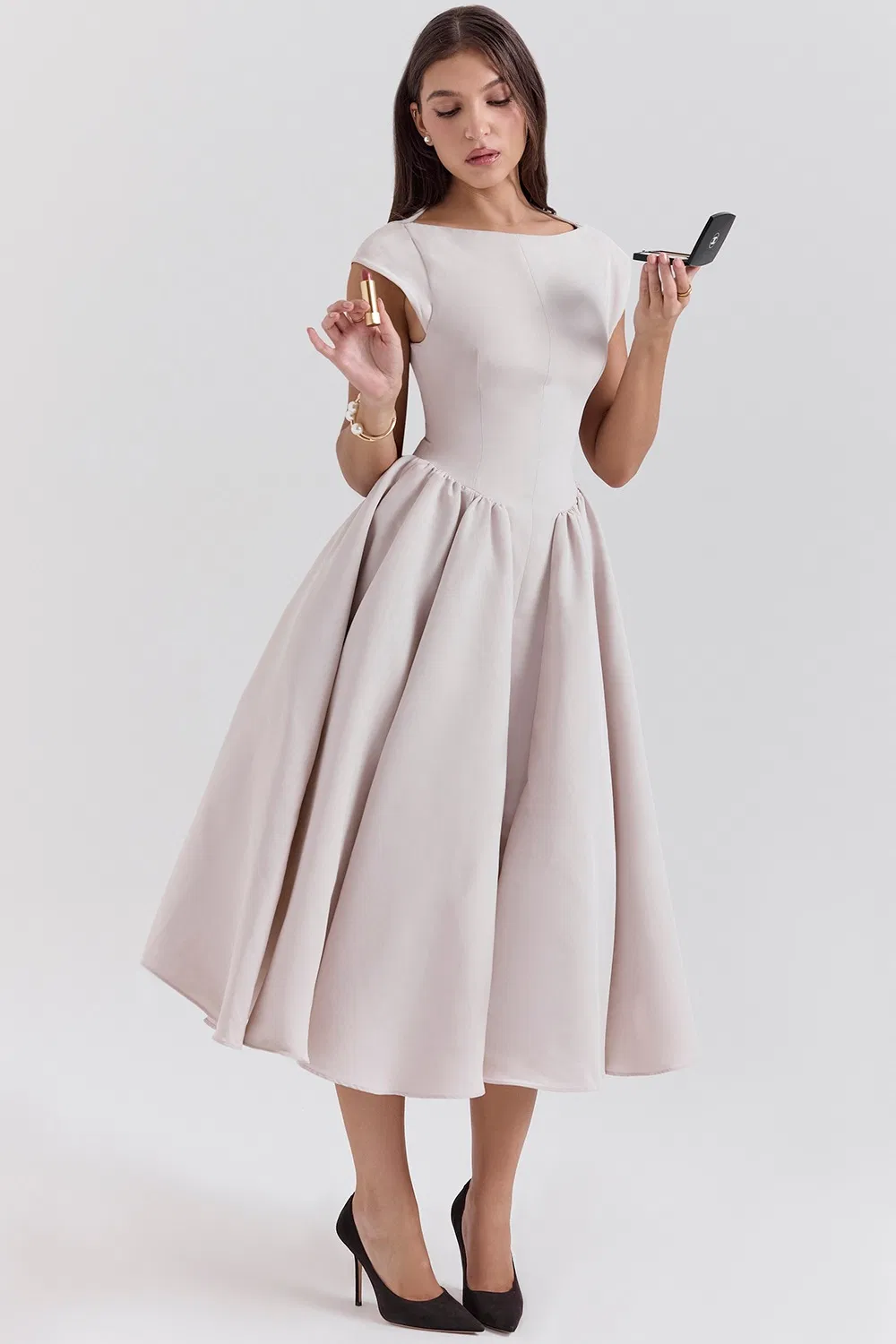 Vestido de verano sin mangas de estilo francés elegante para mujeres