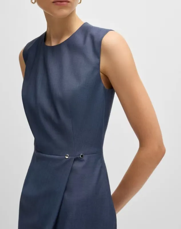 Vestido de traje sin mangas elegante para mujeres profesionales, vestido casual