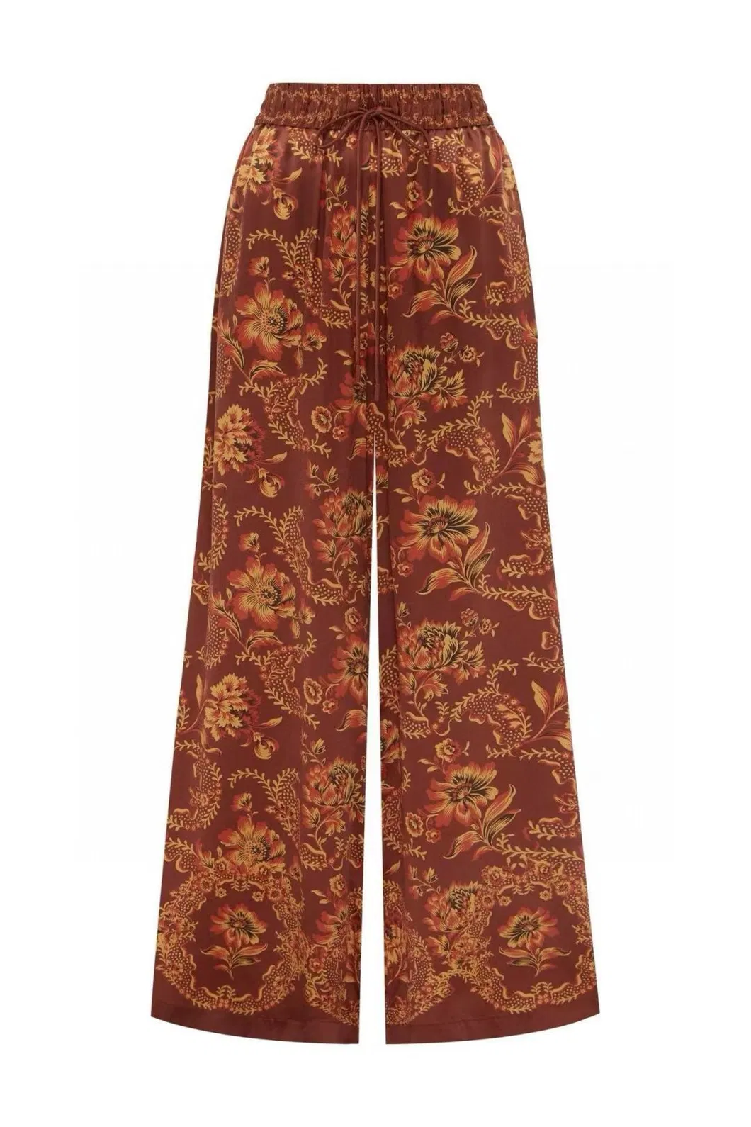 Conjunto de camisa casual de ajuste holgado con estampado floral retro y pantalones de pierna ancha, hecho a medida, diseño lujoso - vestido de fiesta para ocasiones especiales