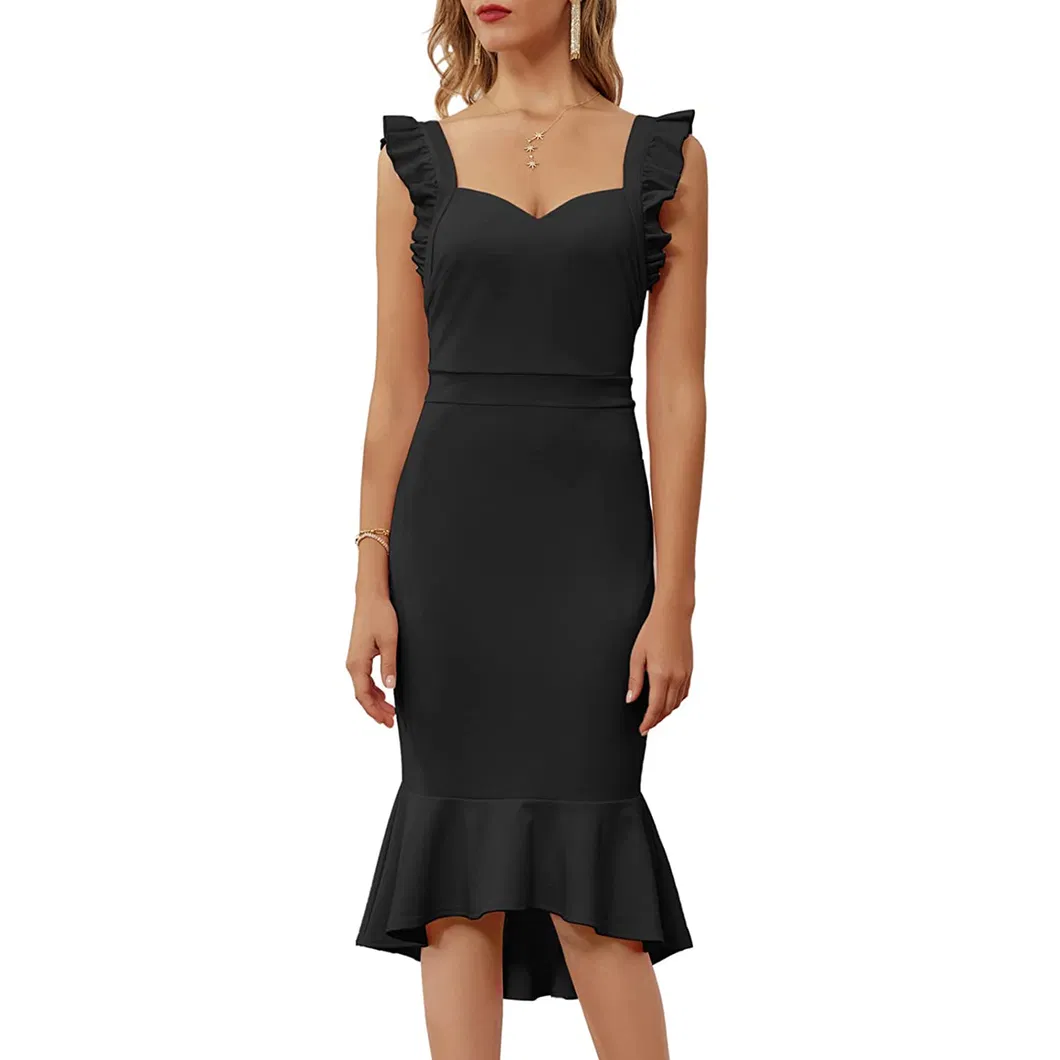 Vestido de fiesta de talla grande para mujer, vestido de cóctel MIDI personalizado, elegante y casual