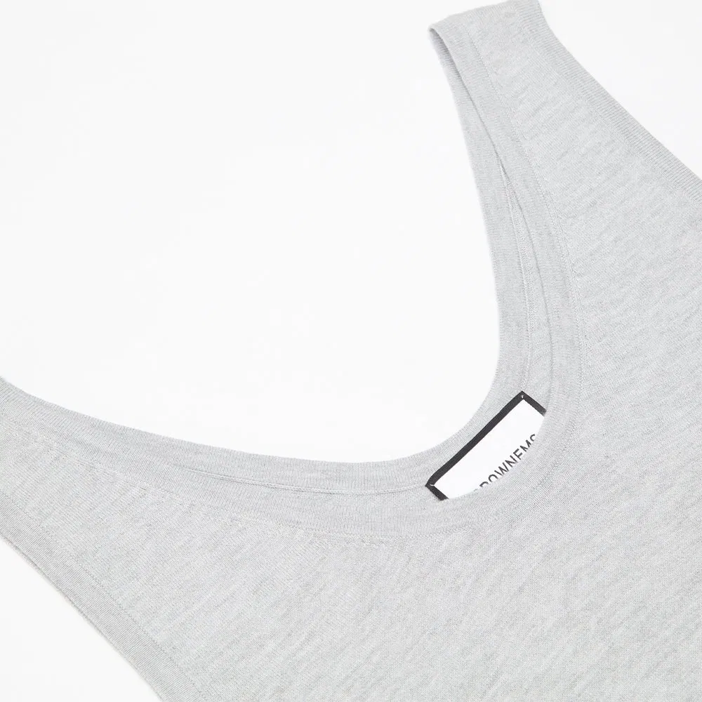 Vestido largo de punto casual para mujer, de ajuste holgado y color puro, con hombros al descubierto