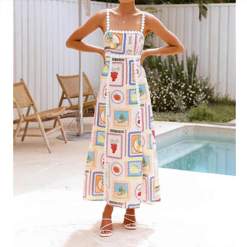 2025 Vestido Maxi Vintage para Mujeres Casual Sexy con Cintura Imperio