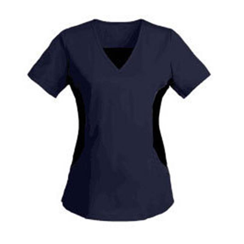 Nuevo diseño de mujeres al por mayor, bata de laboratorio personalizada de manga corta para hospital, vestido de uniforme médico de enfermería