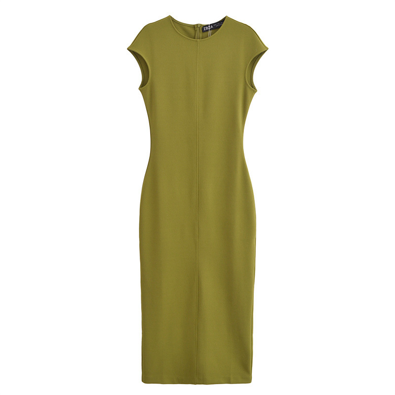 Vestido Casual para Mujeres Nuevo Vestido de Primavera para Estilo Europeo y Americano de Mujeres Sin Mangas Diseño Slim de Temperamento Niche