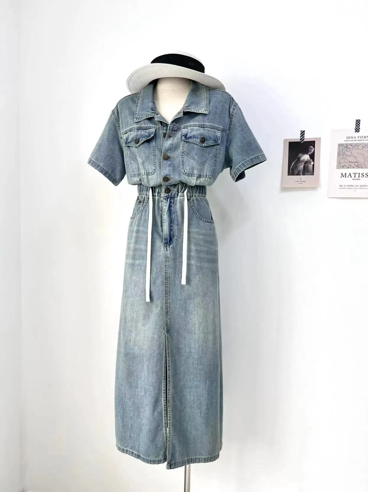 Nuevas llegadas ropa fabricante de China venta al por mayor ropa personalizada vestido de club sexy para mujeres vestido de jeans de verano
