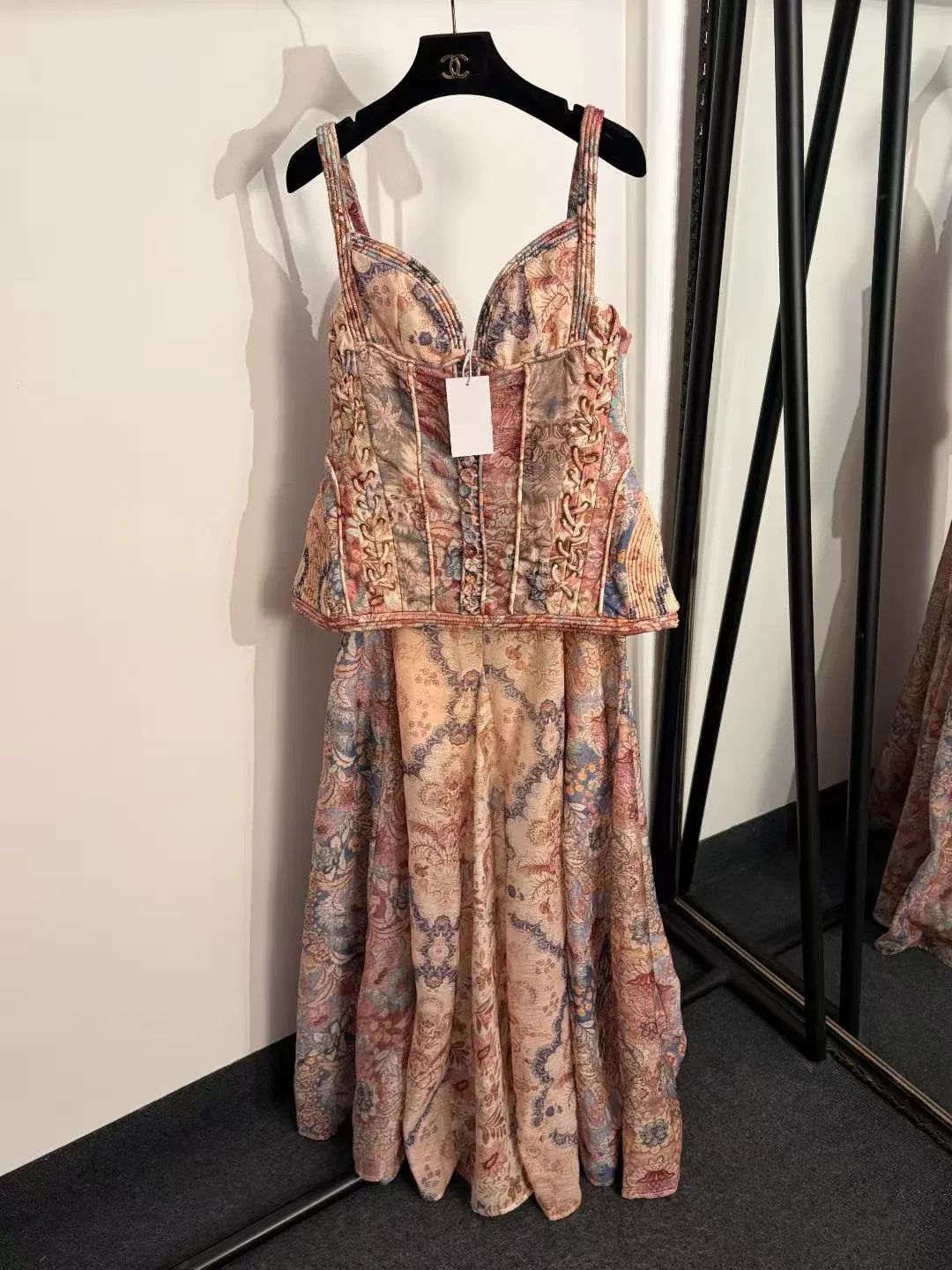 2026 Nuevo Vestido Largo de Tirantes con Estampado Vintage para Mujeres