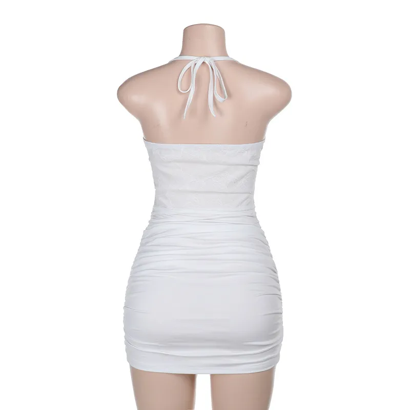 Vestido mini sin mangas de satén para mujer de verano, vestido ajustado de dama para discoteca