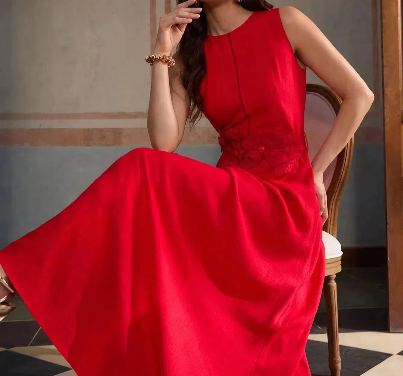 Vestidos de mujer de tirantes de verano, sólidos, corte A, elegantes, sexys, largos, vestido midi para mujer, venta al por mayor