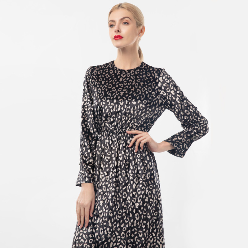 Nuevo diseño elegante vestido midi impreso para mujeres