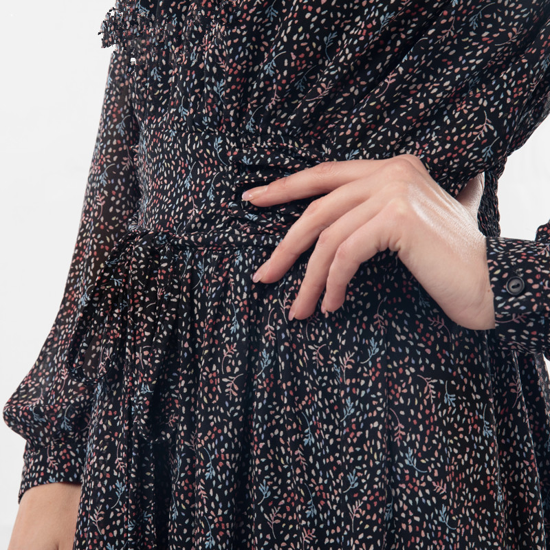 Nuevo diseño dulce impreso ropa de mujer vestido de oficina