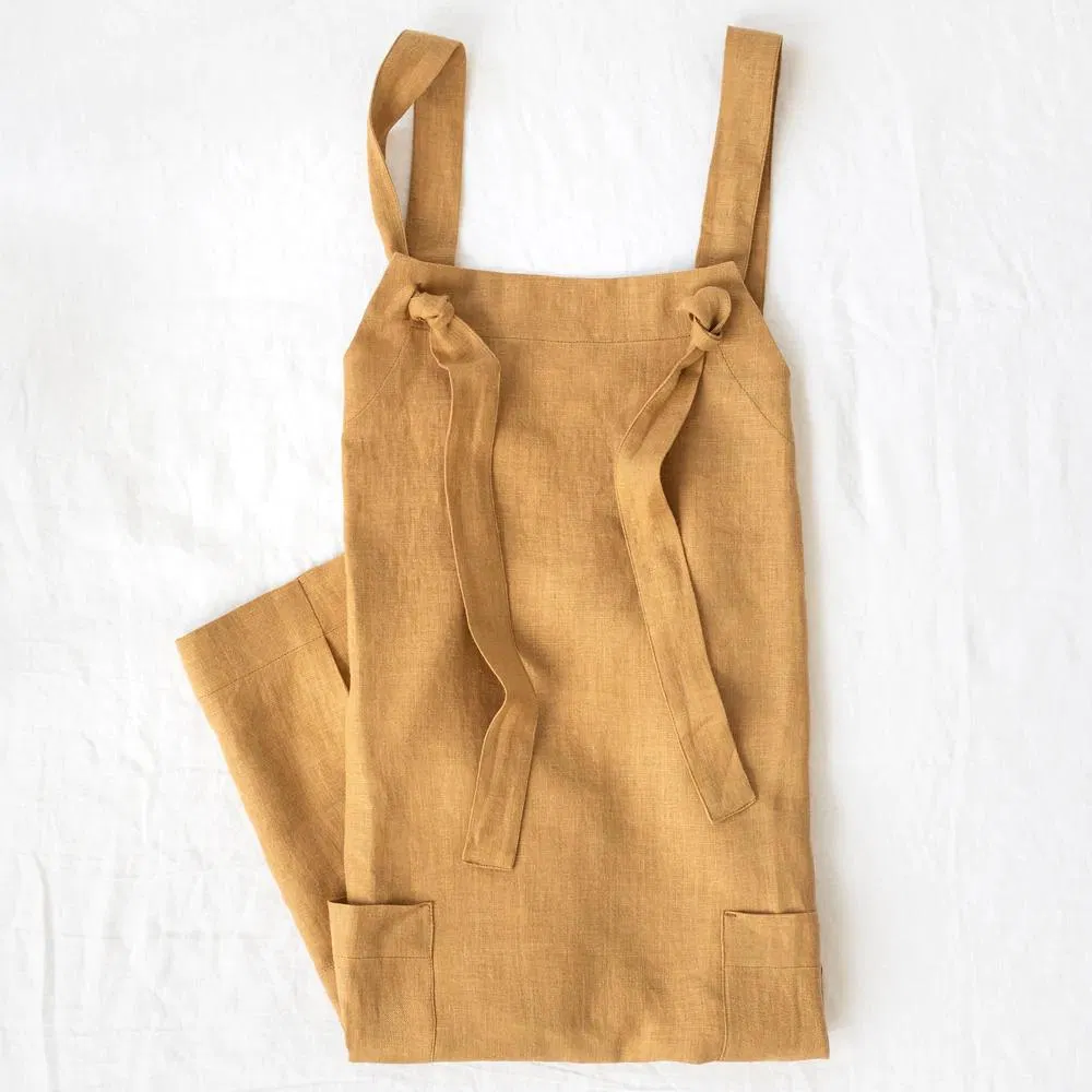 Primavera 2023 Ropa de Mujer Verano Tirantes de Hombro Vestido de Lino MIDI con Pliegues Línea A Casual Vestido Vestido De Damas