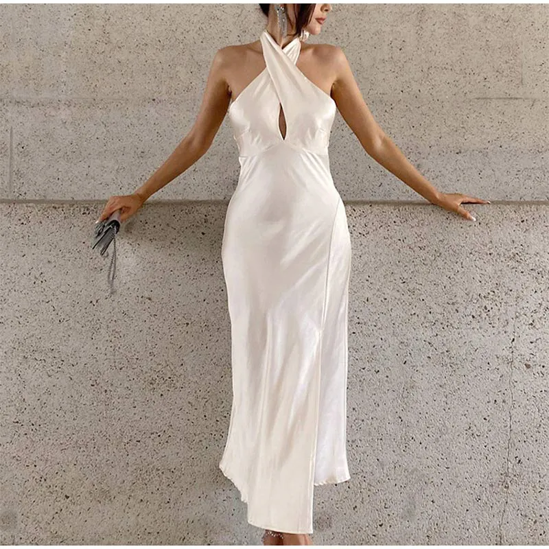 Vestido De Satén Elegante Sexy