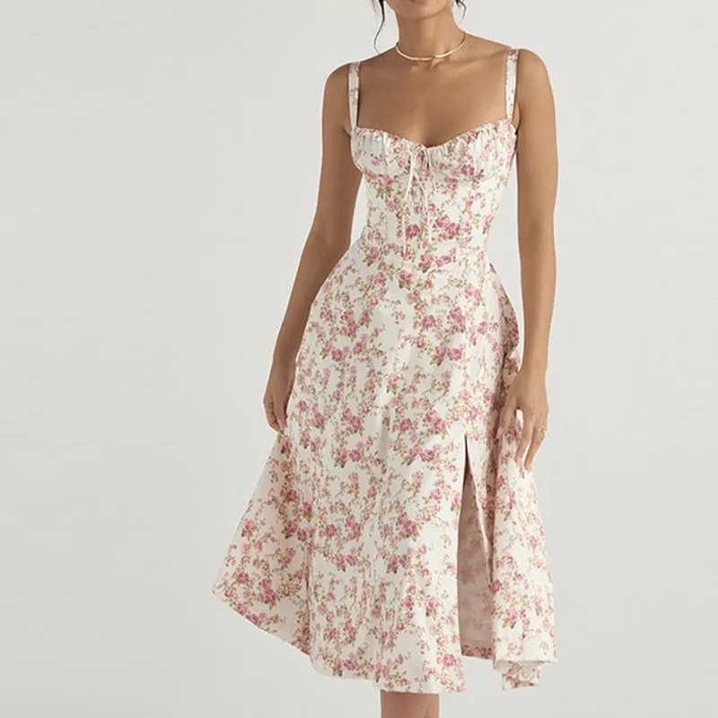Vestido de tirantes sexy de color sólido hecho a medida para mujeres por el fabricante