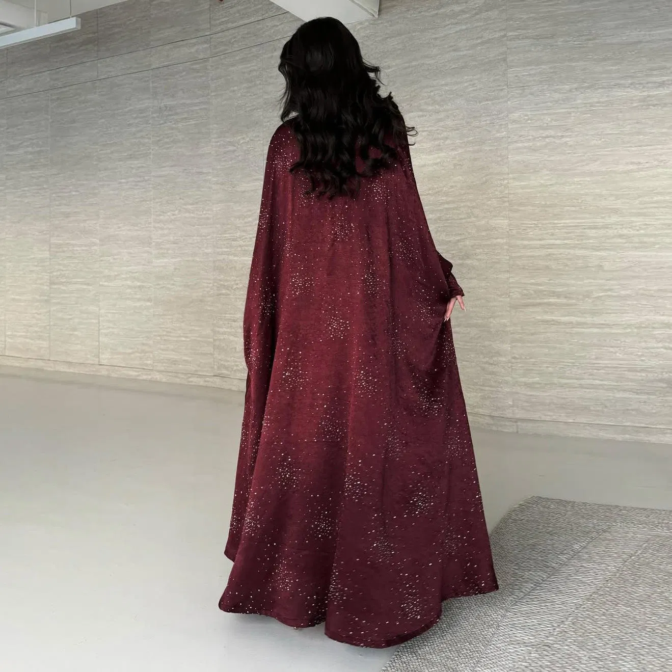 Vestido de noche musulmán de manga larga, transpirable y a la moda