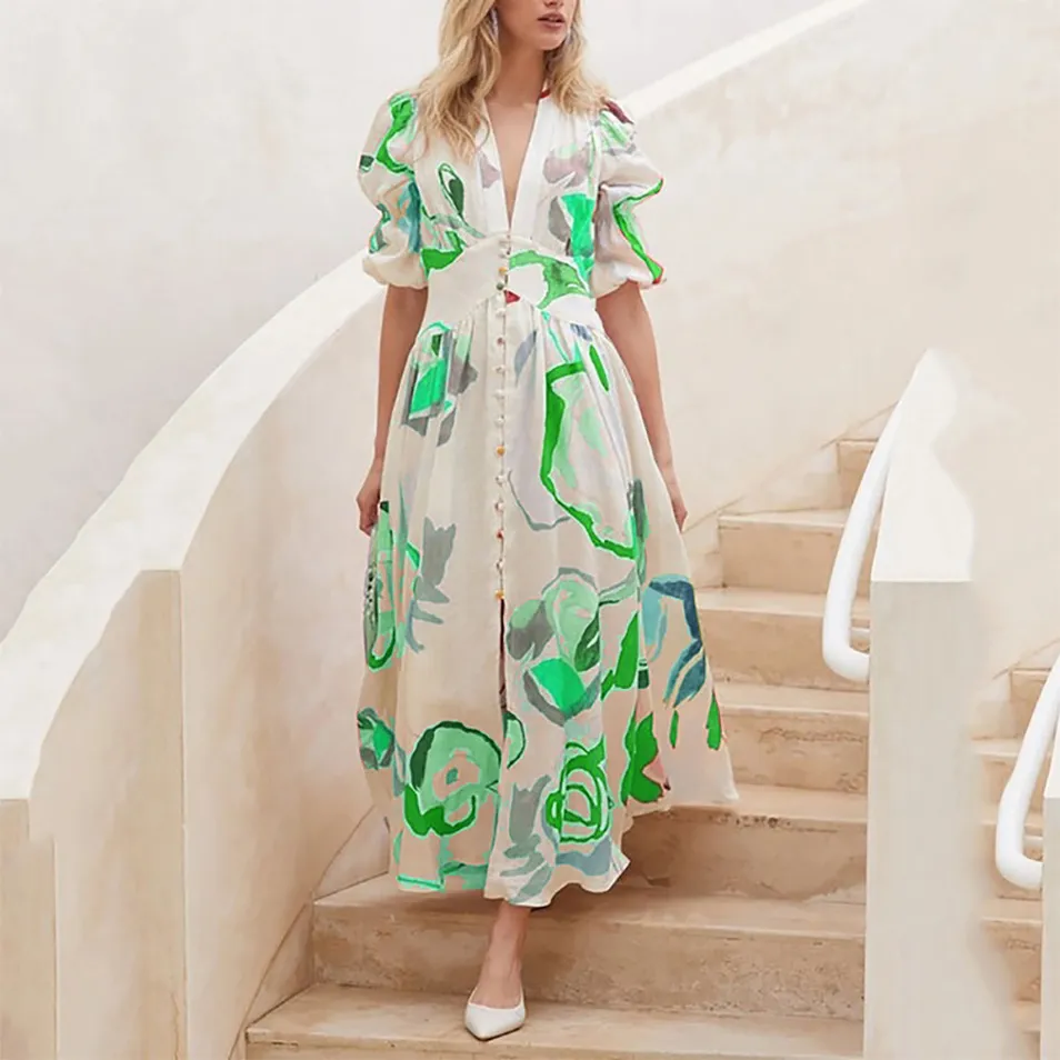 Vestido de playa de gasa elegante para mujeres - Look perfecto de primavera y verano