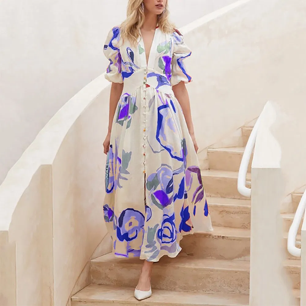 Vestido de playa de gasa elegante para mujeres - Look perfecto de primavera y verano
