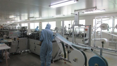 غرفة نظيفة معتمدة ISO في مصنع Hangzhou Savage Health لتصنيع المستلزمات الطبية المعقمة