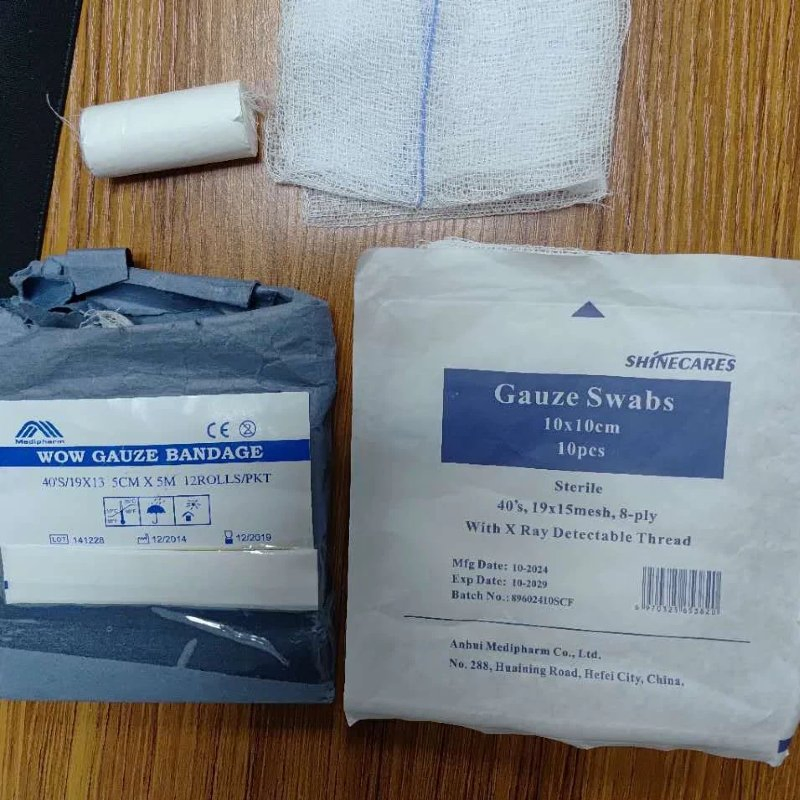 لفافة شاش طبية قابلة للاستخدام مرة واحدة مع شهادة CE وISO عالية الجودة لتضميد الجروح