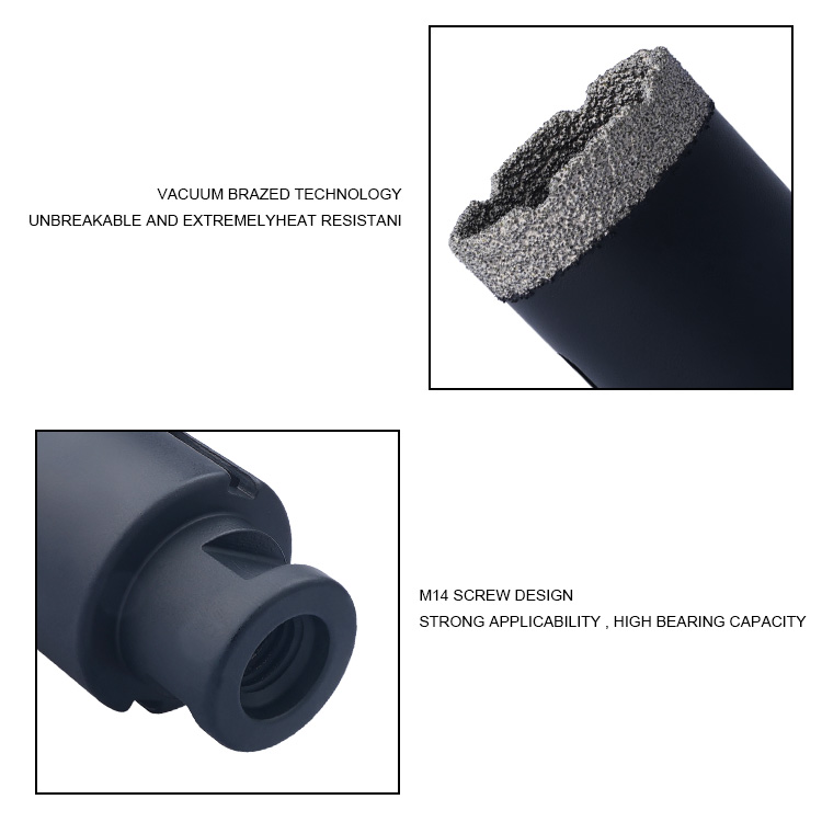 Vacuum Brazed Porcelain Tile Core Drilling Bit Diamond Drills Hole Saw Hole Cutter Diamond Drilling Bits