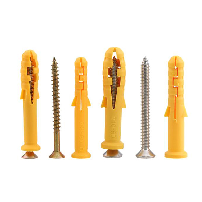 Nylon Expansion Screw Carbon Steel Anchor Screw Plastic Self Tapping Nylon Expansion Bolt For Wall