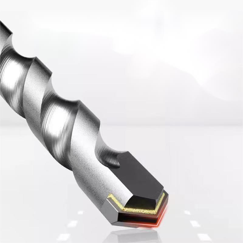 SDS Plus Hammer Drill Concrete Core YG8 Carbide Tip Double Flute 6mm Quick Change Drill Bit with 3-Year Warranty