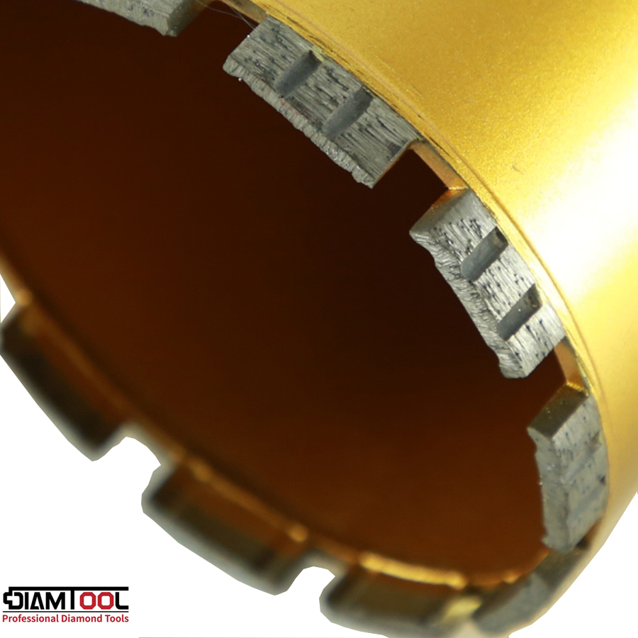 Medium Sharp Cutting Diamond Core Drill Bit 1/1-4 Reinforced Masonry Concrete Marble Drilling Construction Bit Copper Welded