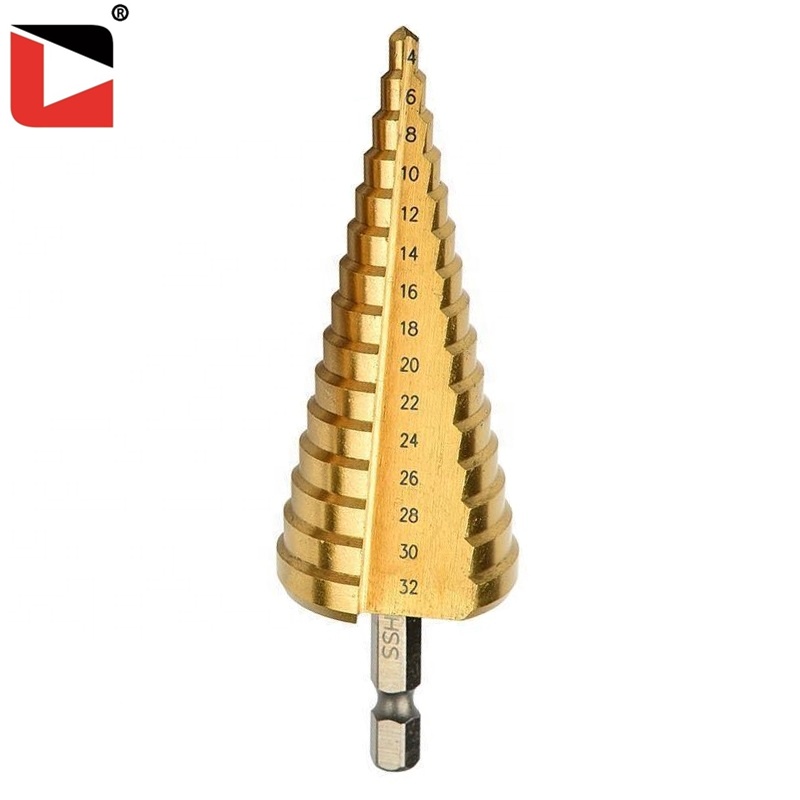 Factory Direct Hex Shank Titanium Coated Step Drill Bit Set