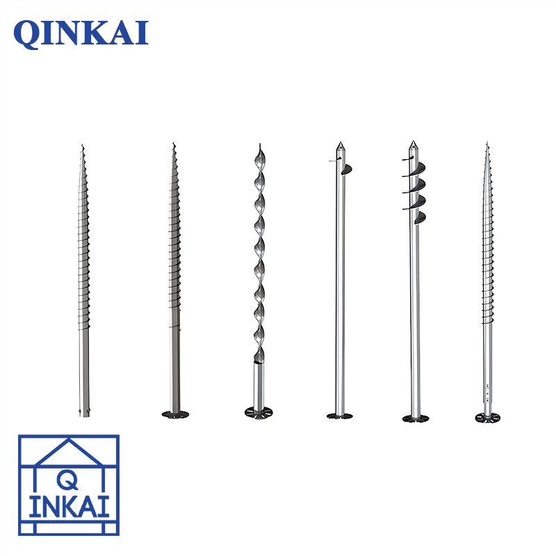 Low Priced Carbon Steel Solar Deck Mounting System Earth Screw Ground Screw Pole Anchor Construction Foundation For Solar Panels