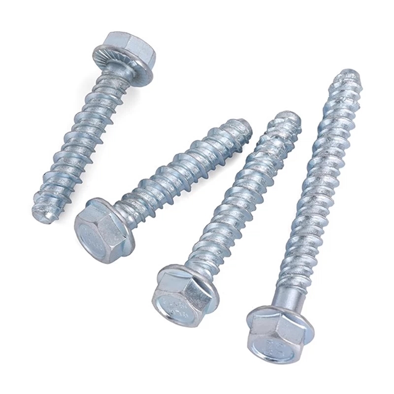 Large Diameter Self Drilling Anchor Self Tapping Concrete Screws Hexagon Flange Self Cutting Thread Anchor Bolt